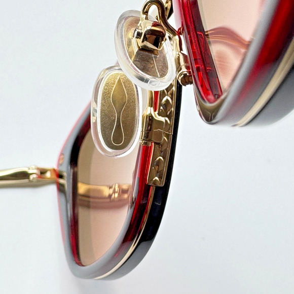 Christian Louboutin Sunglasses Dolly LB0022 05B Black Gold Frame Smoke Lens 56mm main image 12